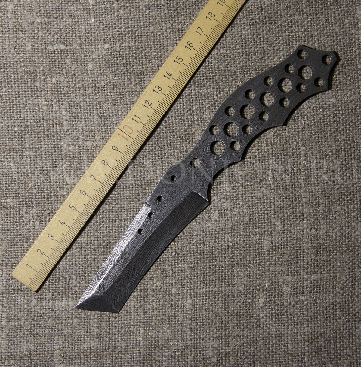 Клинок ножа "Тантоид" из дамаска (ВД)