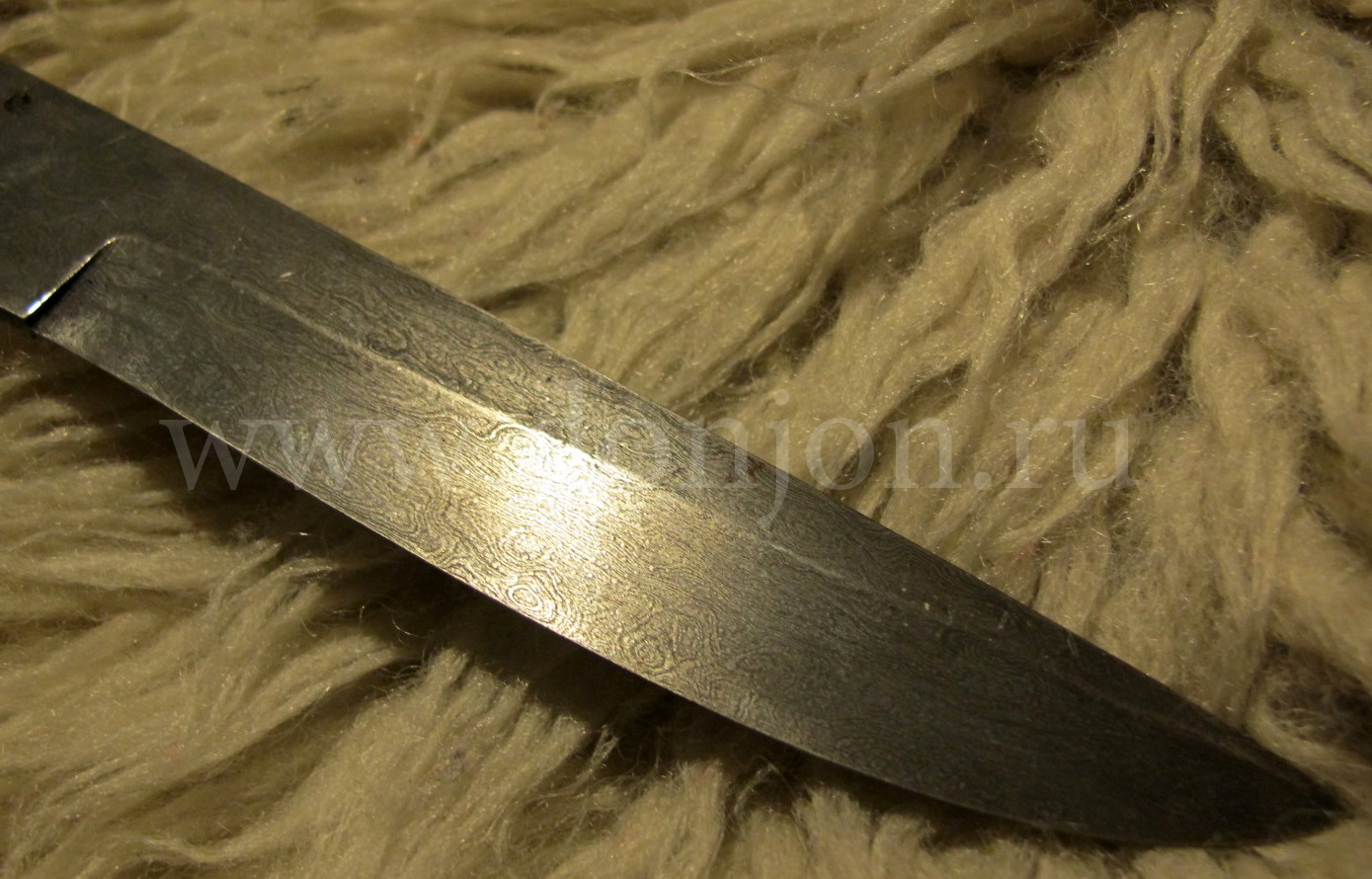 Клинок ножа "Штыковой" большой из дамаска (ВД)
