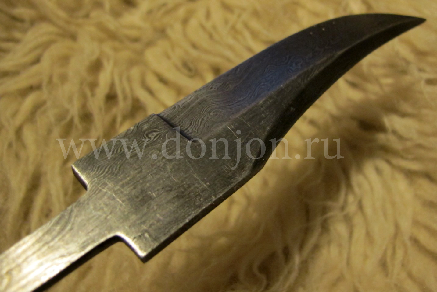 Клинок ножа "Клык" малый из дамаска (ВД)