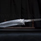 Клинок ножа "Барс" из дамаска (ВД)