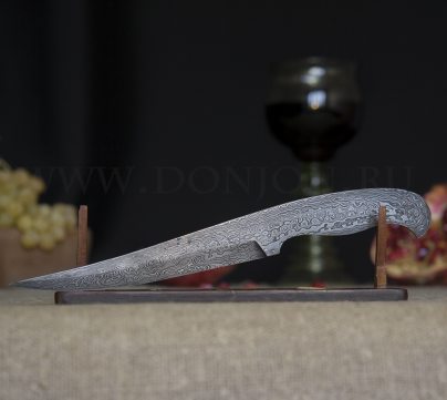 Клинок ножа "Филейный" из дамаска (ВД)
