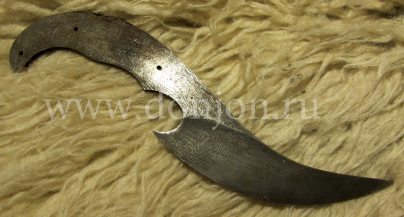 Клинок ножа "Скинер" средний из дамаска (ВД)