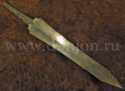 Клинок меча "Гладиус" из дамаска (ВД)