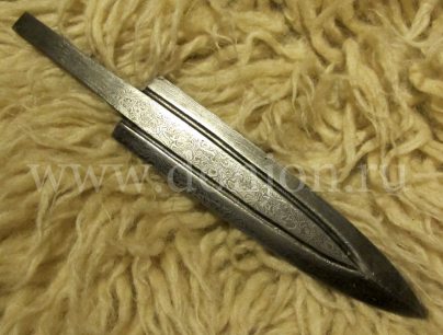 Клинок ножа "Двудольный" из дамаска (ВД)