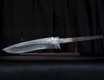 Клинок ножа "Барс" из дамаска (ВД)