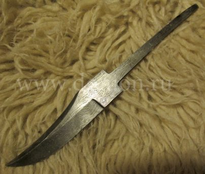 Клинок ножа "Клык" малый из дамаска (ВД)
